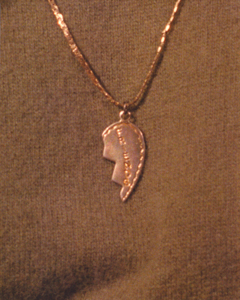 Half a heart gold necklace