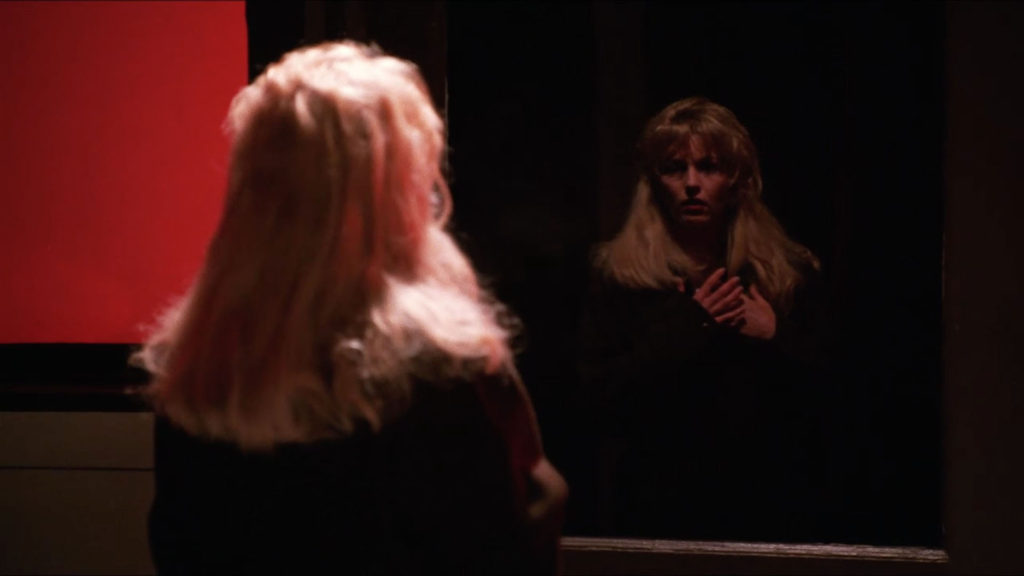 Laura Palmer's reflection in The Roadhouse door