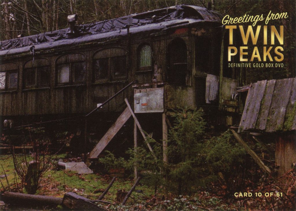 Greetings from Twin Peaks DVD postcards abandoned train car