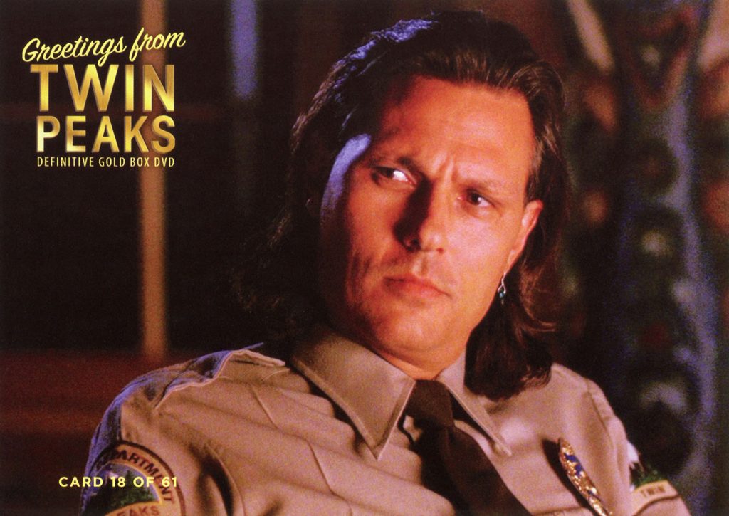 Greetings from Twin Peaks DVD Postcards Deputy Hawk sitting