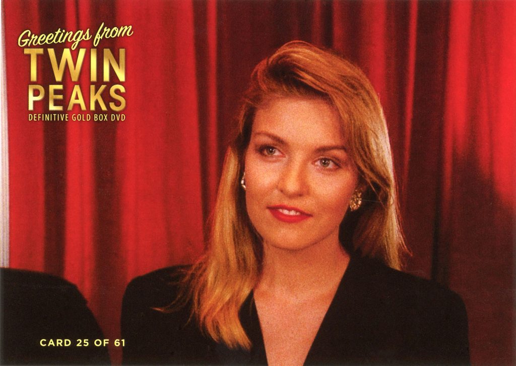 Greetings from Twin Peaks DVD Postcards Laura Palmer sitting in the Red Room