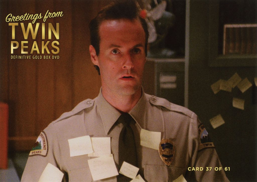 Greetings from Twin Peaks DVD Postcards Andy at the Reception Desk