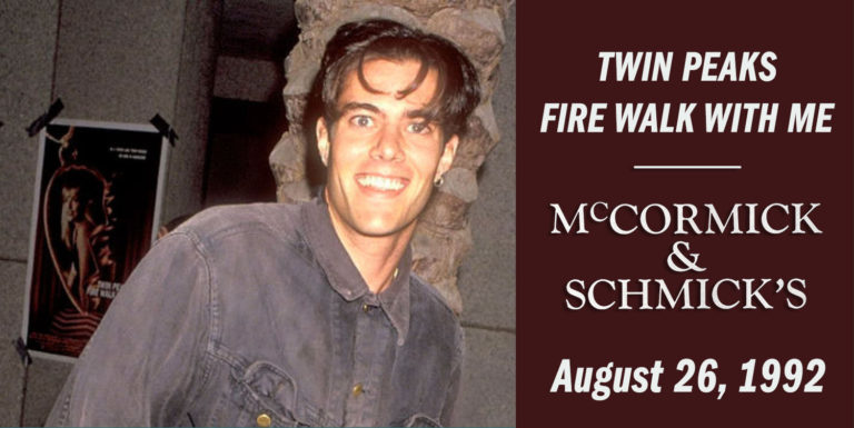 Twin Peaks – Fire Walk With Me Party at McCormick and Schmick’s