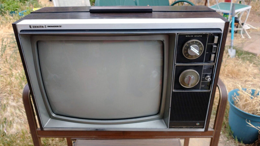 Color image of a 1974 Zenith Television screen