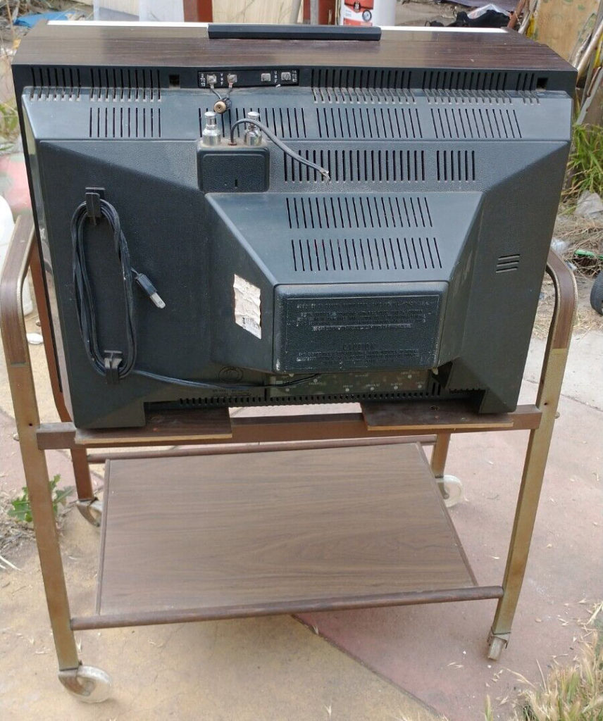 Color image of the back of a 1974 Zenith Television
