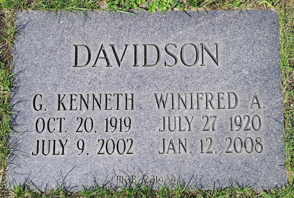 Davidson Headstone from Find-A-Grave