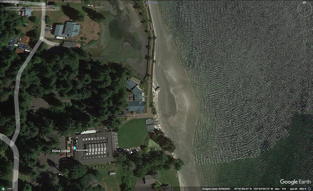 Aerial view of Kiana Lodge via Google Earth