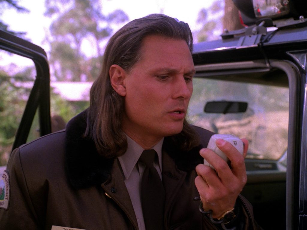 Deputy Hawk making a call on the Motorola