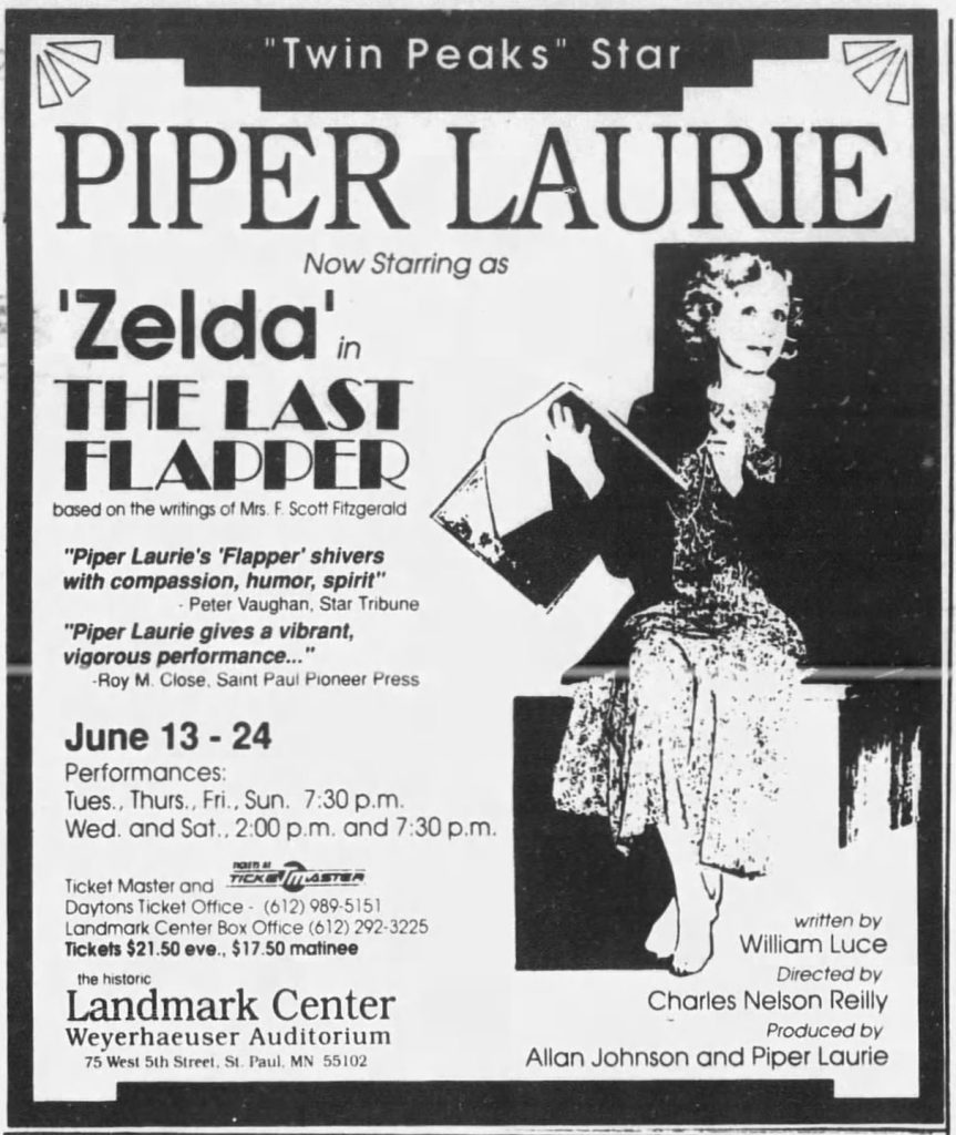 Advertisement for Zelda: The Last Flapper