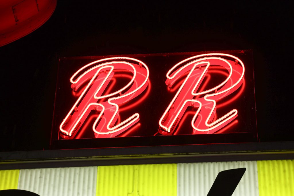 Neon RR Sign at Twede's Cafe