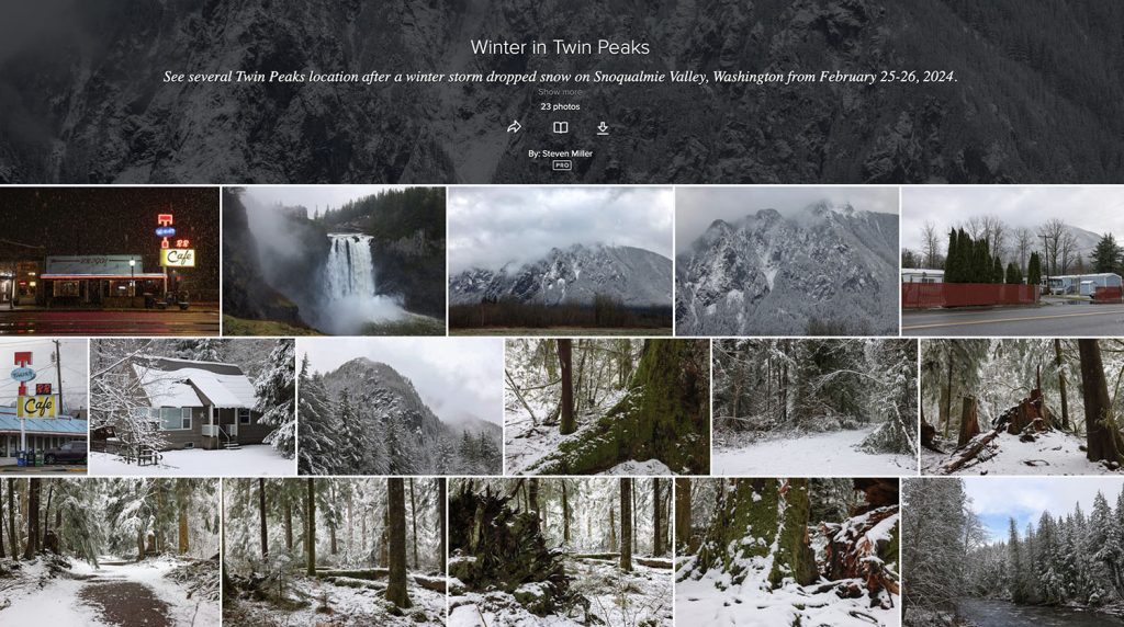 Gallery collage of winter in Twin Peaks images on Flickr
