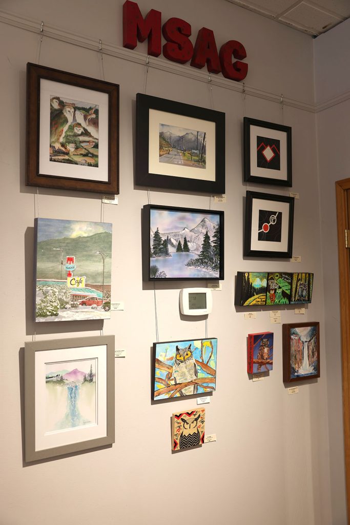 Gallery wall of artwork