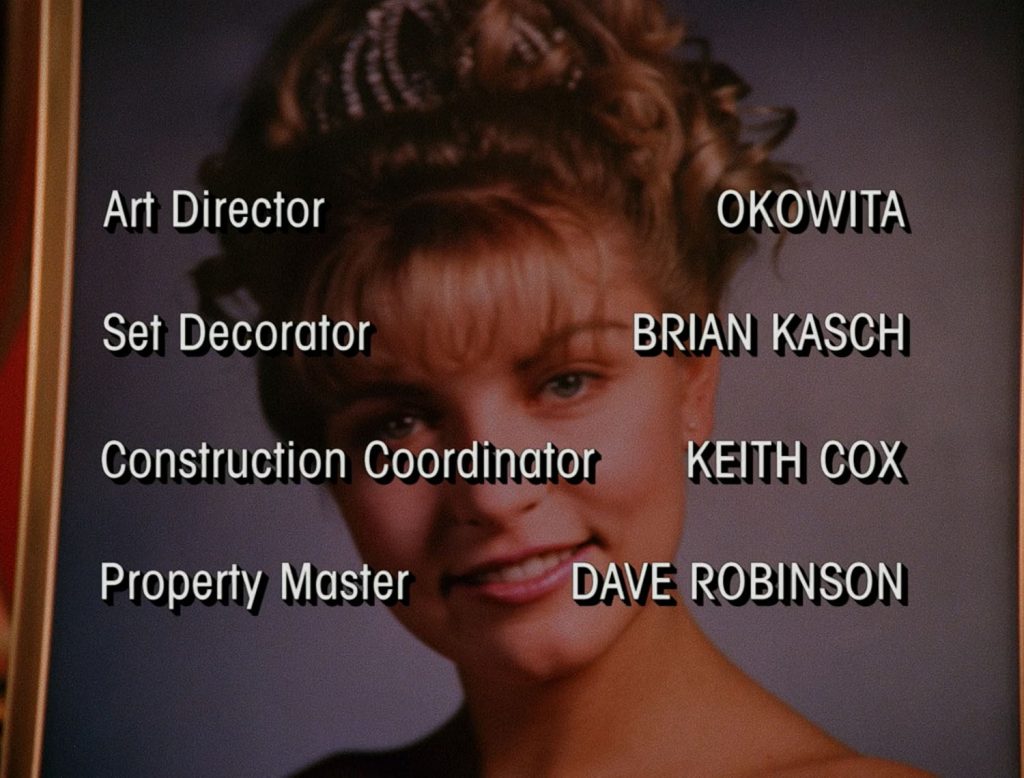 End credits to Twin Peaks with Laura Palmer's homecoming photo