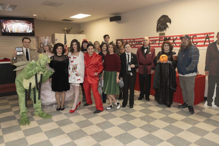 People dressed in Twin Peaks-inspired costumes
