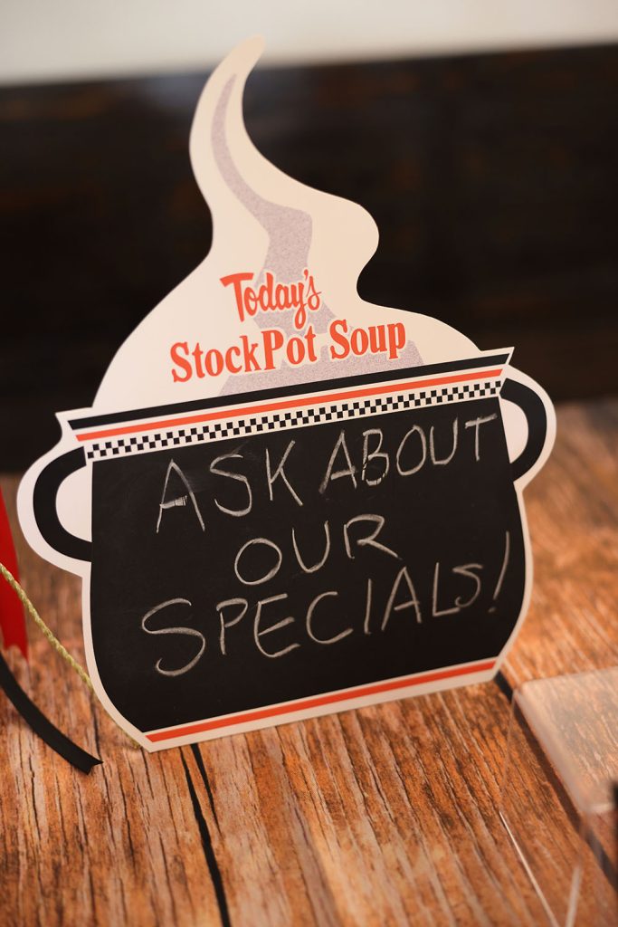 Recreated "Ask About Our Specials" soup sign