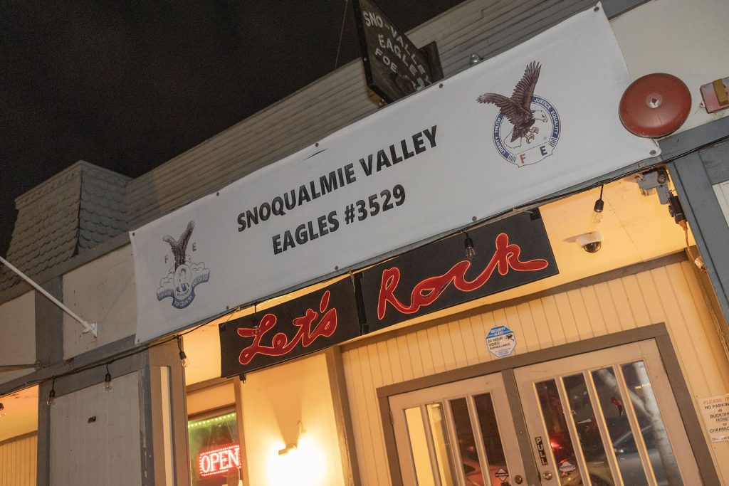Sign outside Snoqualmie Valley Eagles
