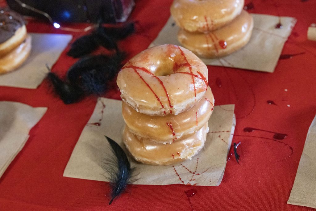 Table with doughnuts