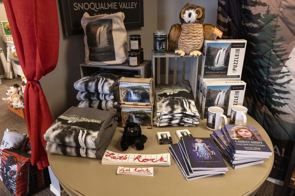 Twin Peaks-themed merchandise on display