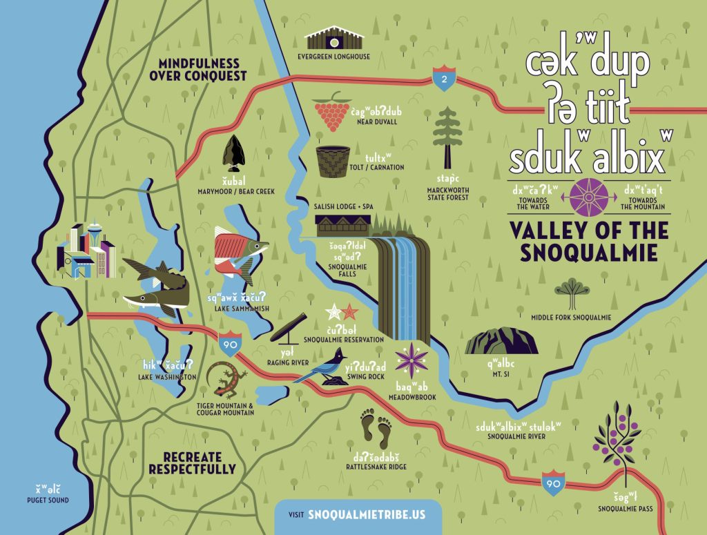 Map of the Valley of the Snoqualmie Tribe