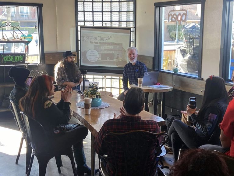 Vinnie and Steven presenting inside Hartwood Cafe