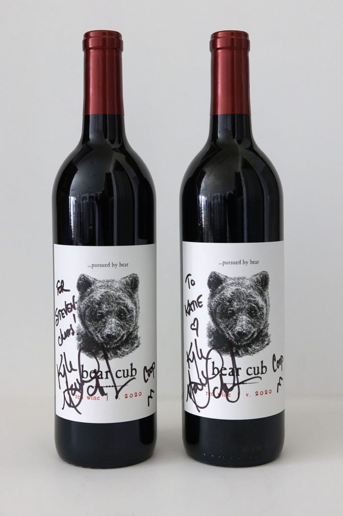 Autographed bottle of wine