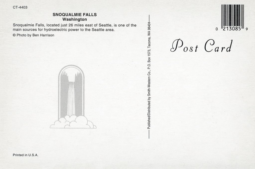 Snoqualmie Falls and Salish Lodge postcard