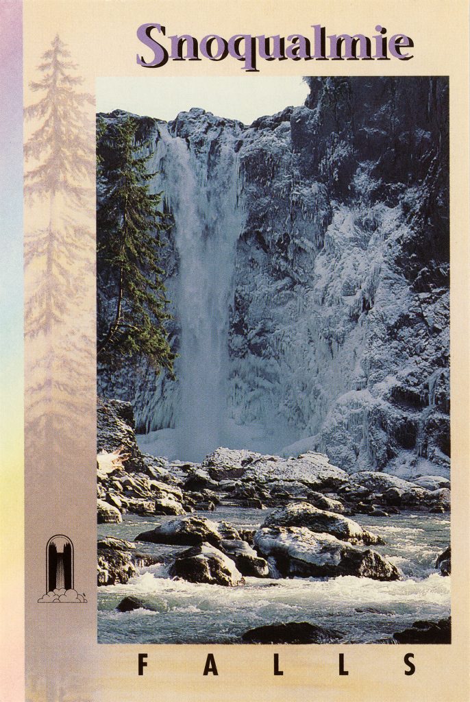 Snoqualmie Falls Postcard of falls in winter