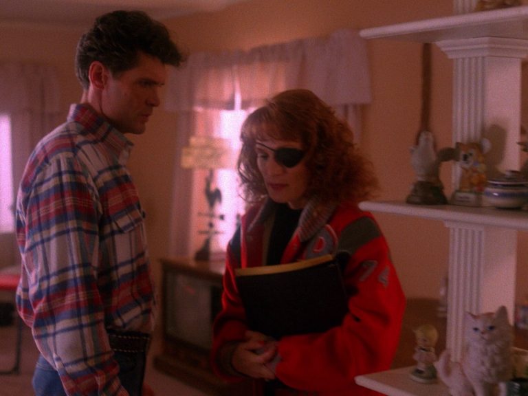 Two people in a living room