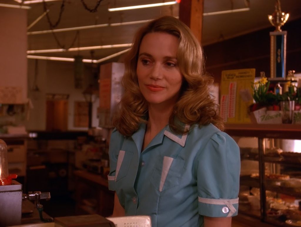 Norma Jennings behind the counter at the Double R Diner