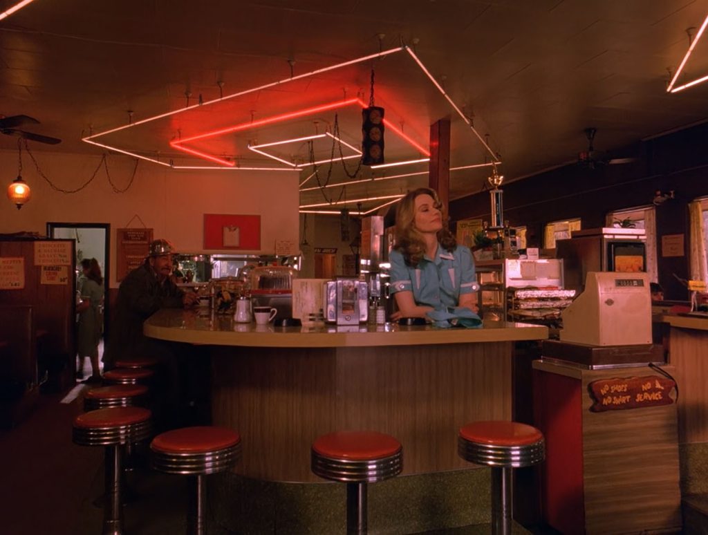 Norma Jennings behind the counter at the Double R Diner