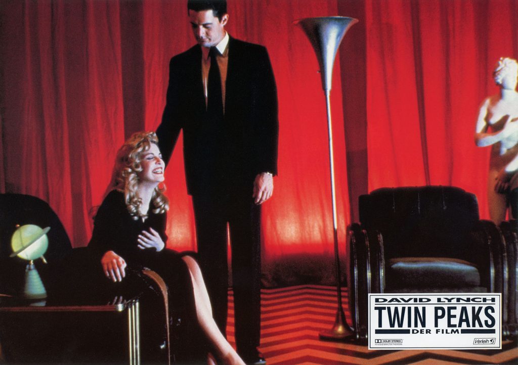 Twin Peaks: Fire Walk With Me Lobby Card from Germany featuring Dale Cooper standing next to Laura Palmer in the Red Room