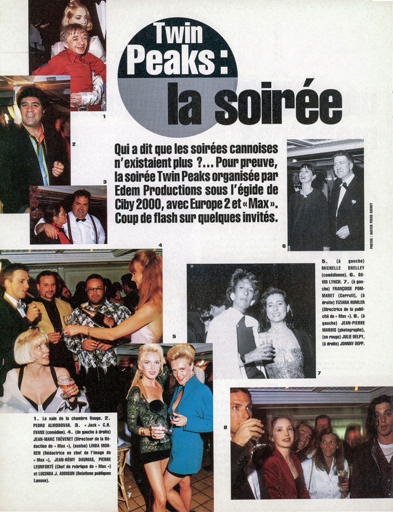 Image from Twin Peaks party during Cannes Film Festival
