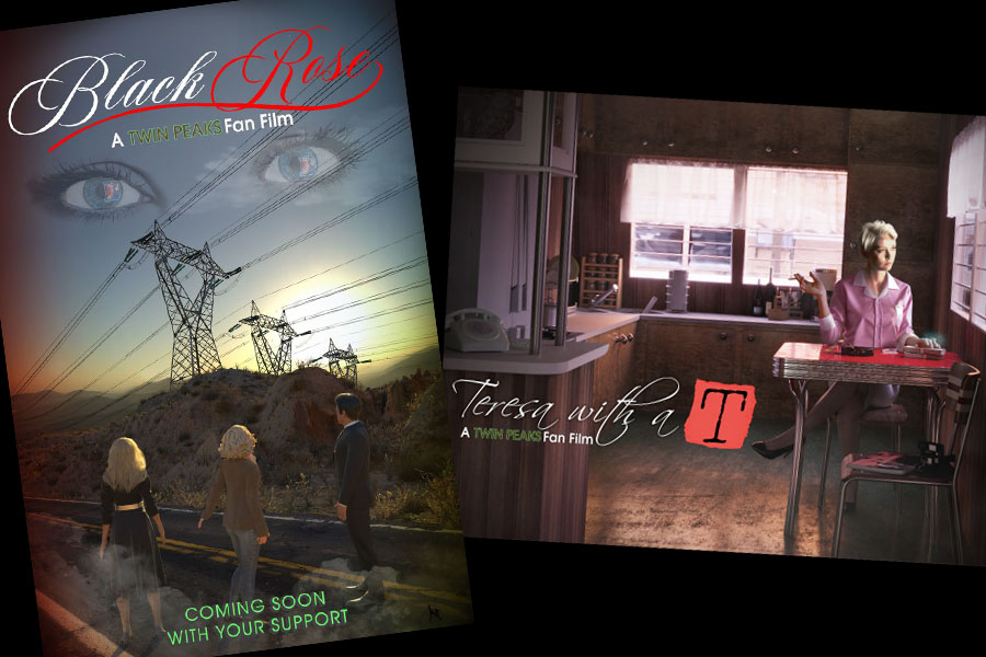 Two posters of Twin Peaks fan films