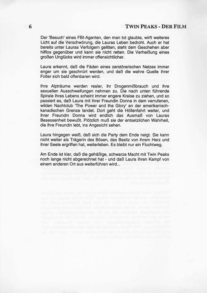 page 6 for Twin Peaks - Der Film Press Kit