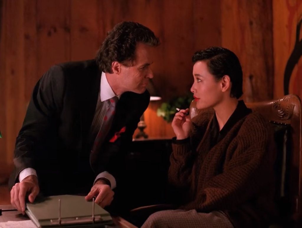 Josie Packard and Ben Horne in his office