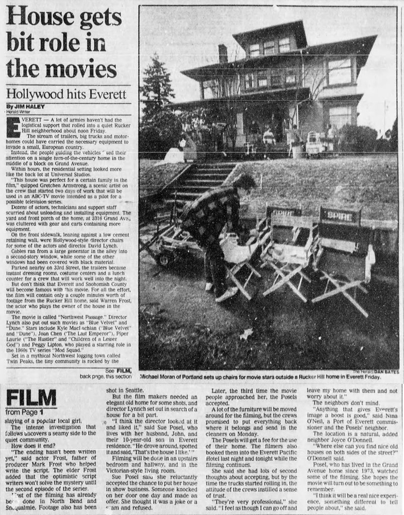 Article about film production in Everett, WA