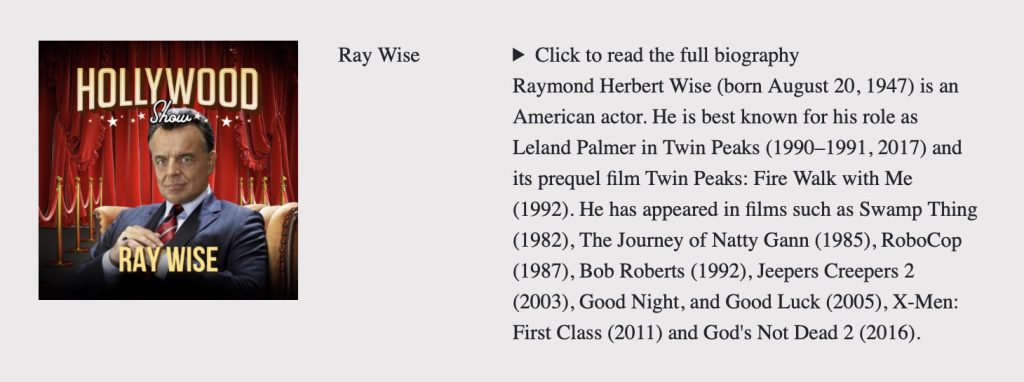 Ray Wise bio