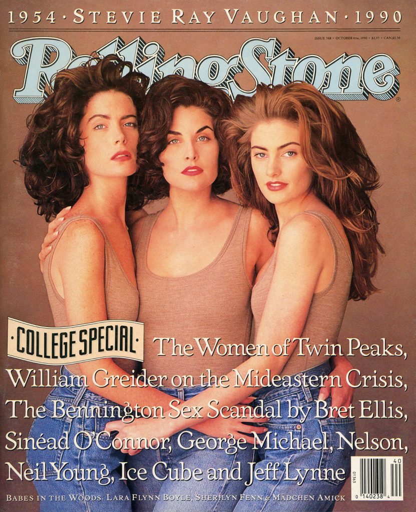 The cover of Rolling Stone with Lara Flynn Boyle, Sherilyn Fenn and Mädchen Amick