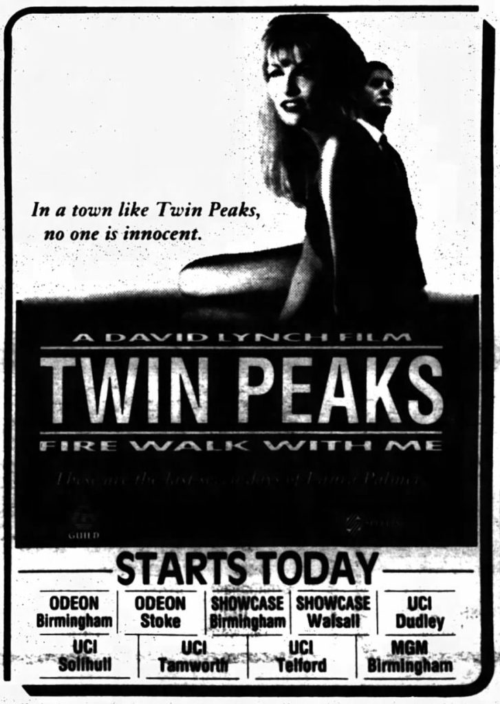 Twin Peaks: Fire Walk With Me print ad