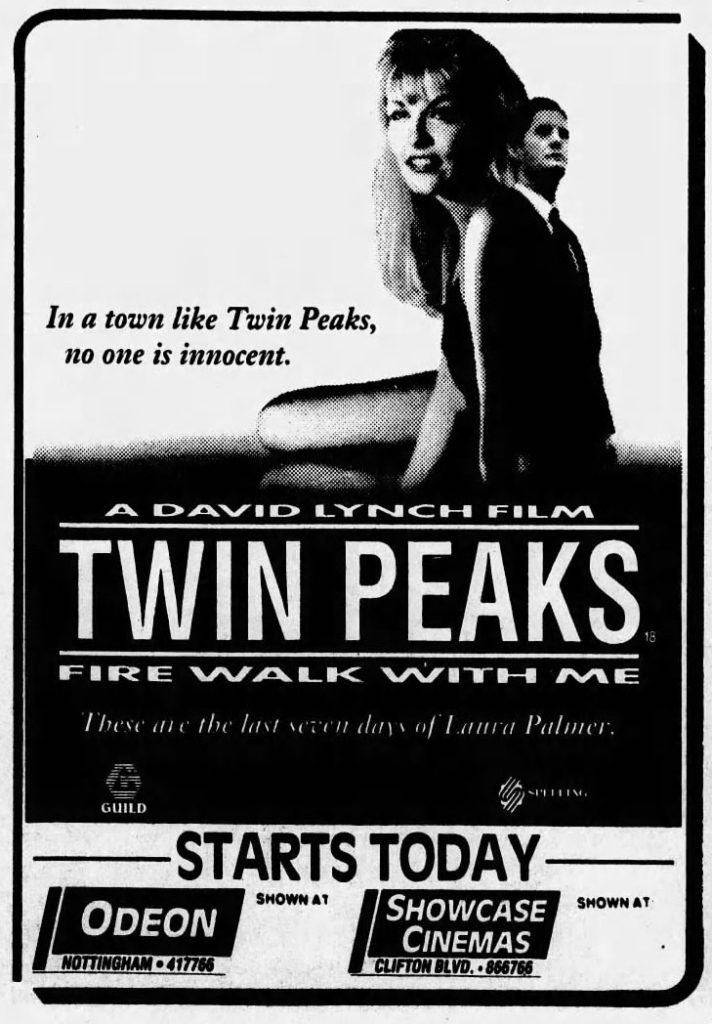 Twin Peaks: Fire Walk With Me print ad