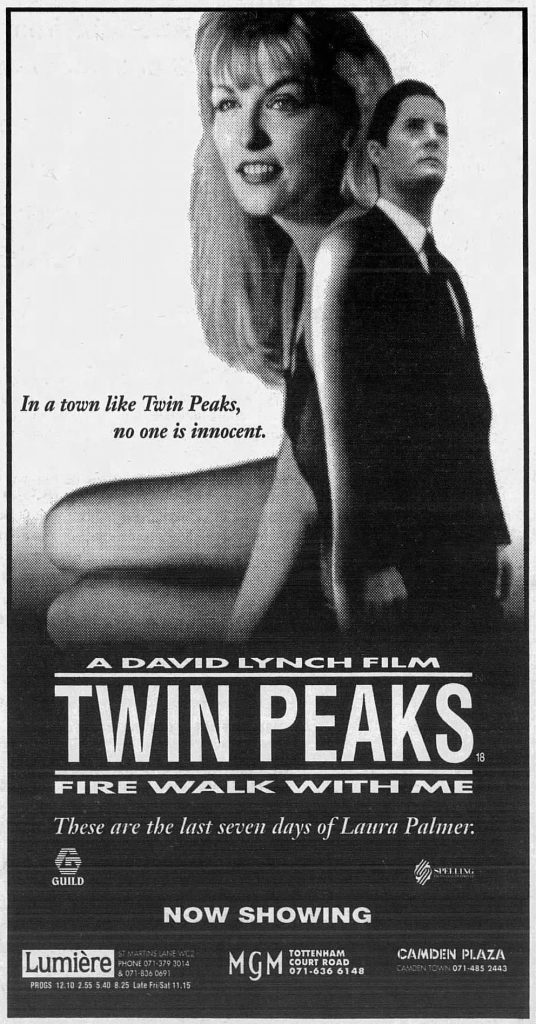 Twin Peaks: Fire Walk With Me print ad