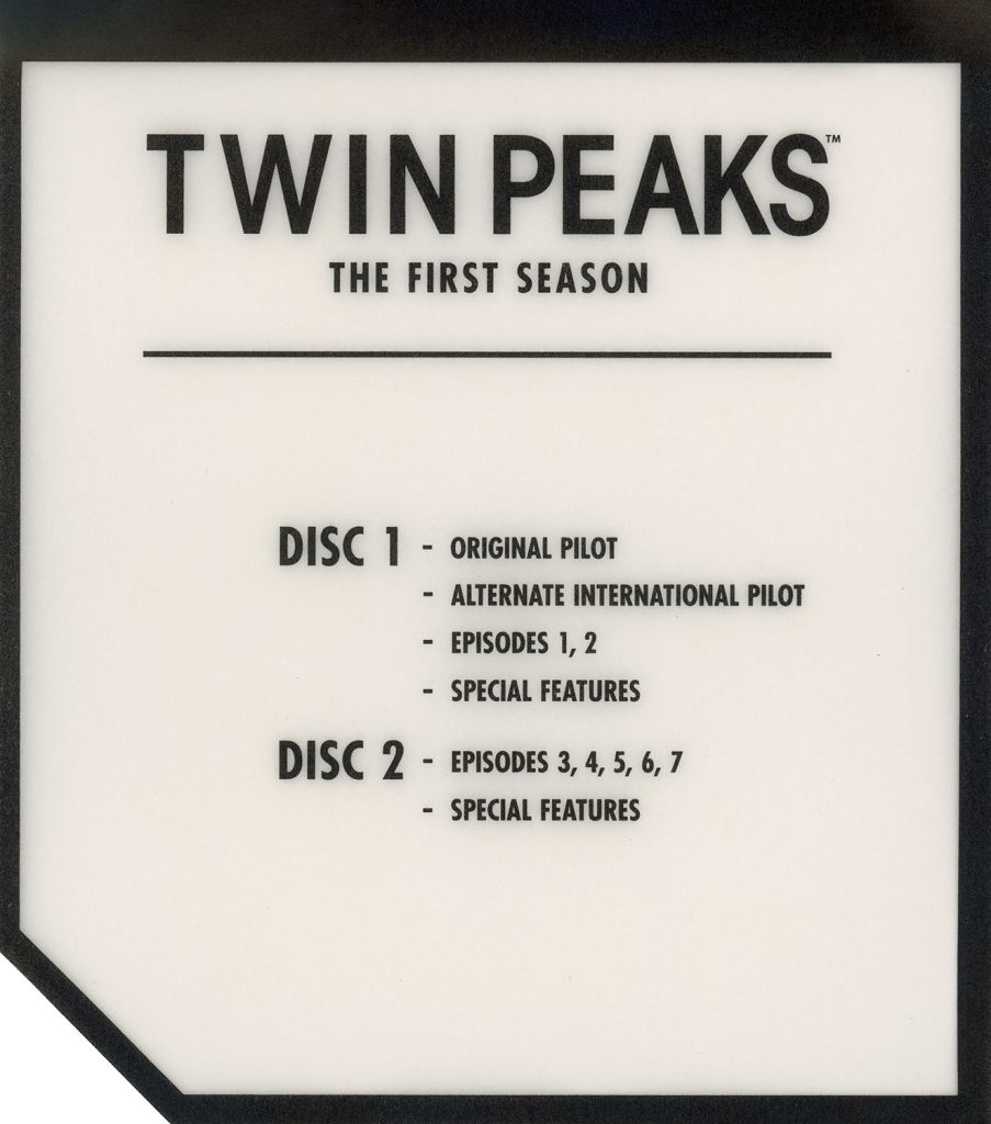 Contents for Twin Peaks: The Entire Mystery Blu-ray set