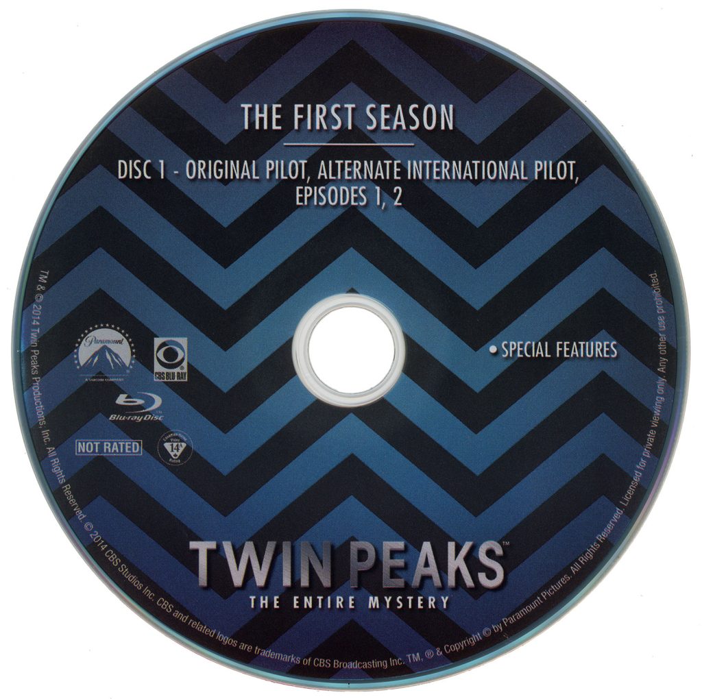 Disc from the Twin Peaks: The Entire Mystery Blu-ray set