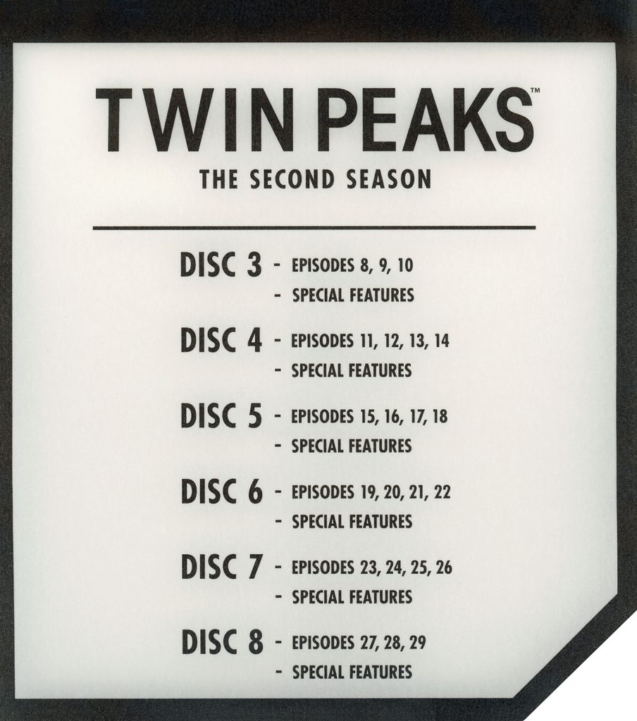 Contents for Twin Peaks: The Entire Mystery Blu-ray set