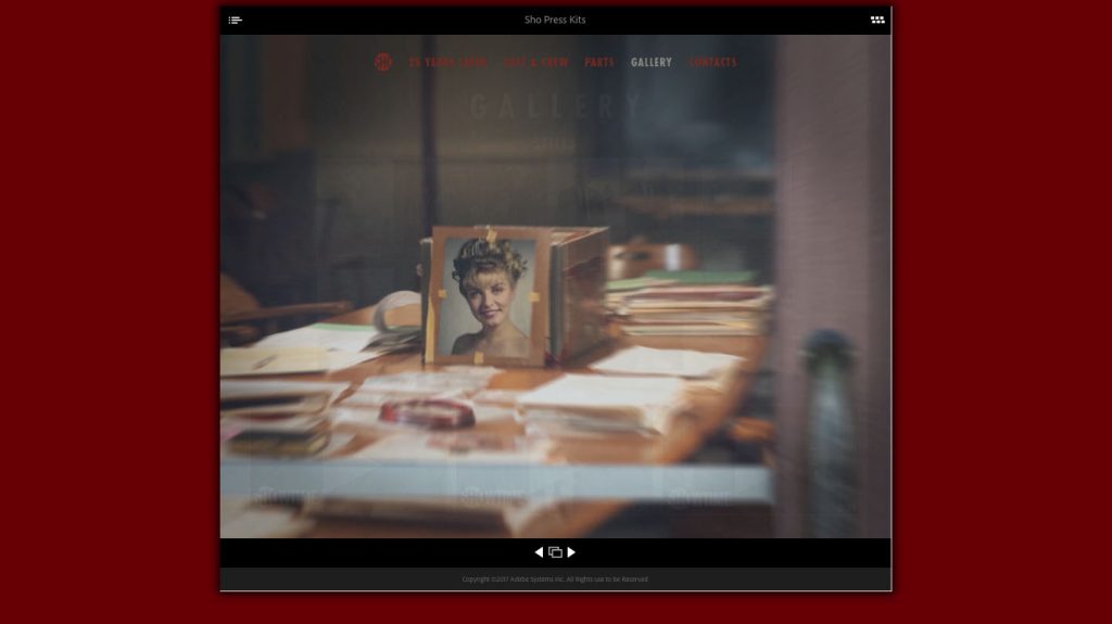 Glass door looking at Evidence table