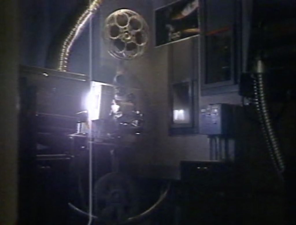 Projector showing a film