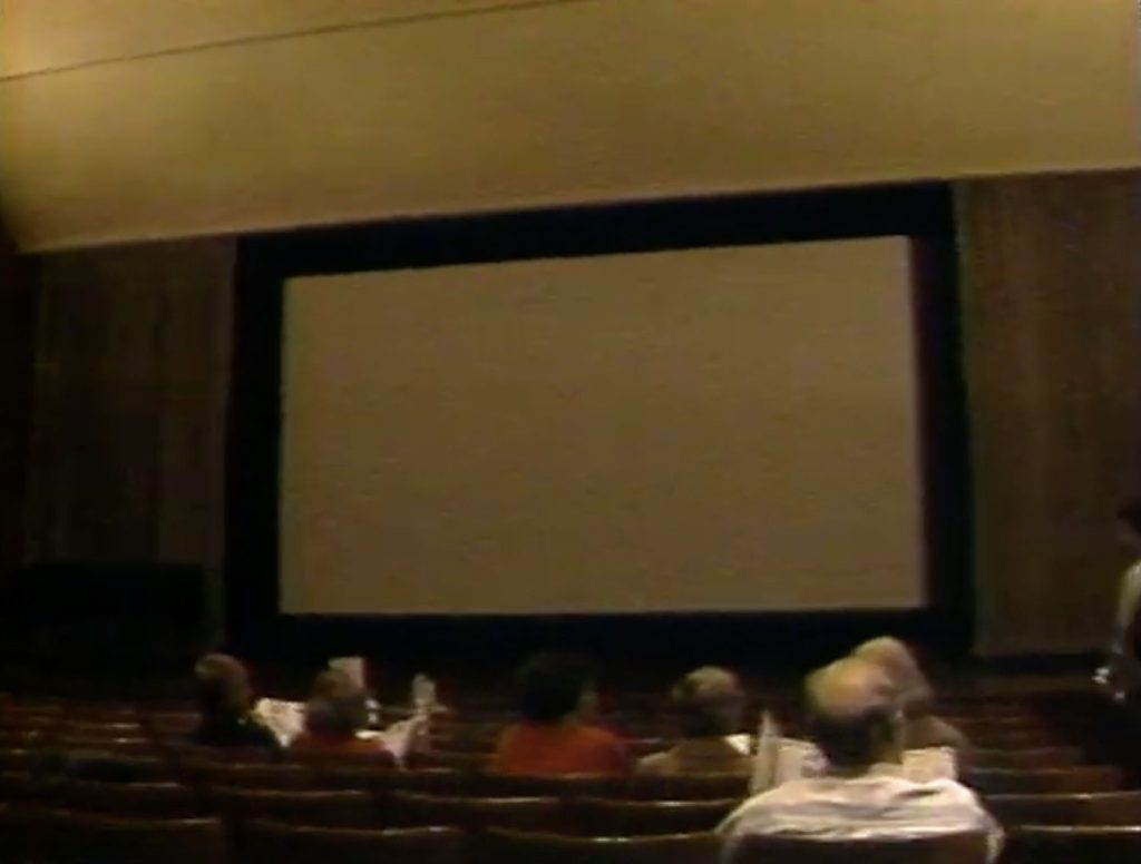 Cinema theatre with seating and screen