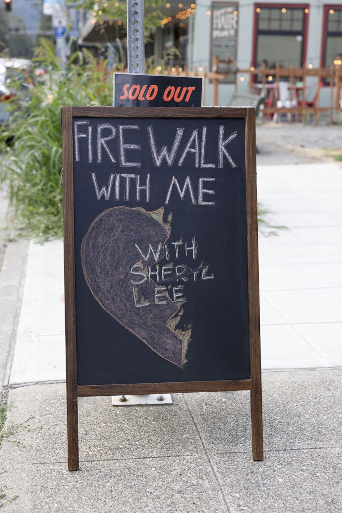 Chalkboard a-frame with drawing