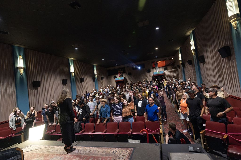 Audience and Sheryl Lee at the North Bend Theatre