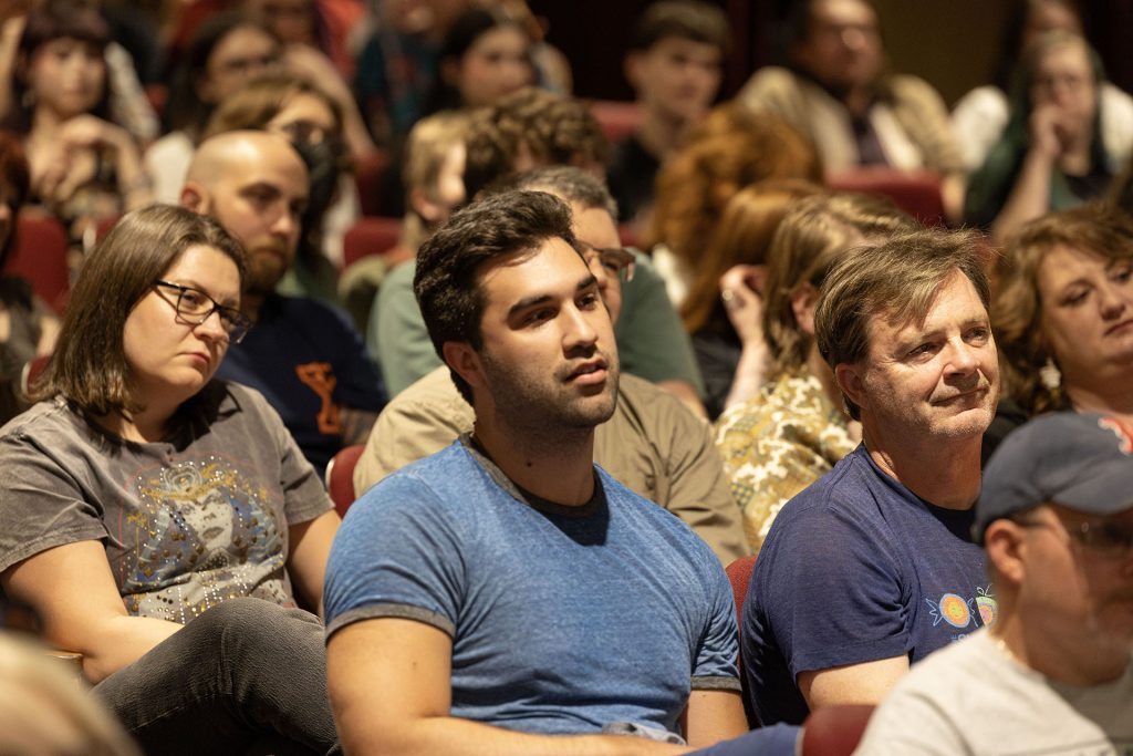 Audience in a movie theatre